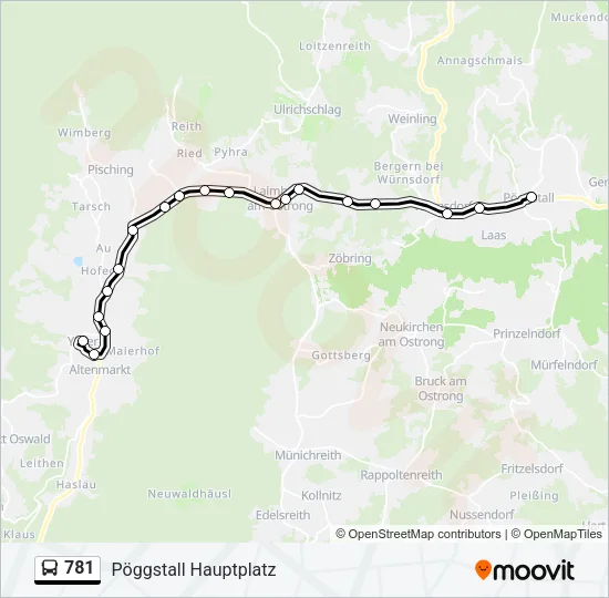 781 Bus Line Map