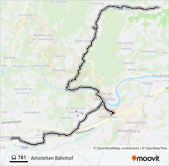 781 Bus Line Map