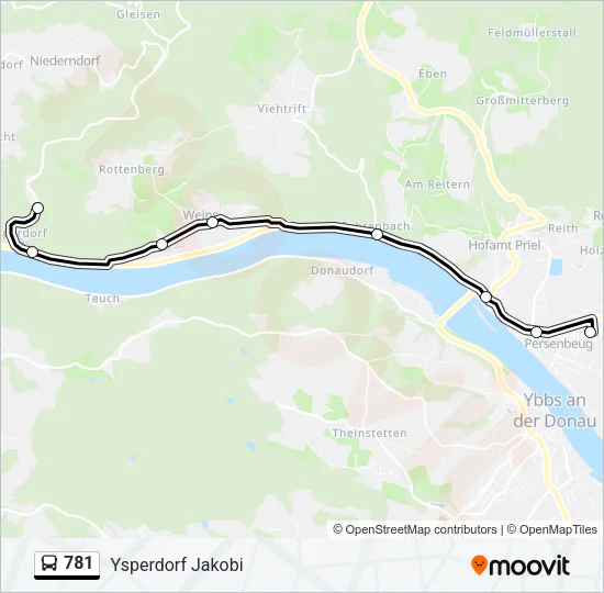 781 Bus Line Map