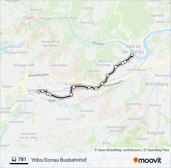 781 Bus Line Map