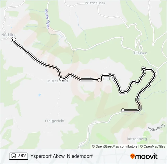 782 Bus Line Map
