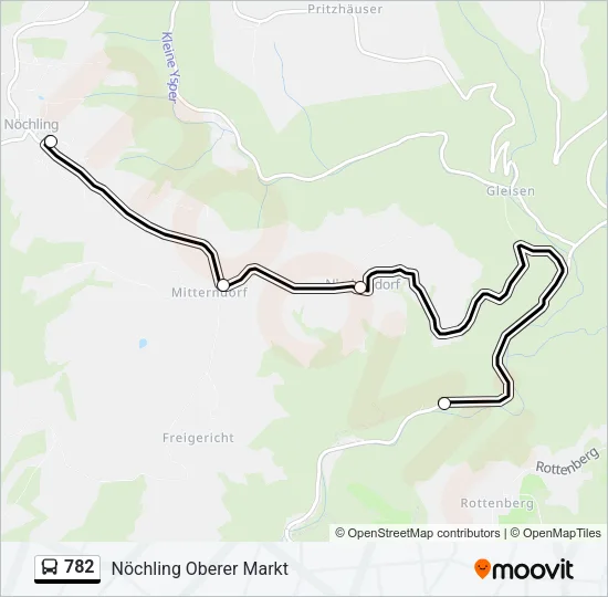 782 Bus Line Map