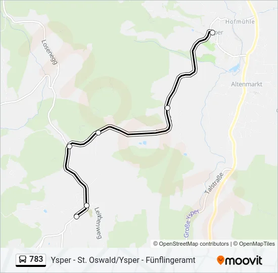 783 Bus Line Map