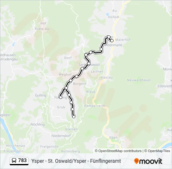 783 Bus Line Map