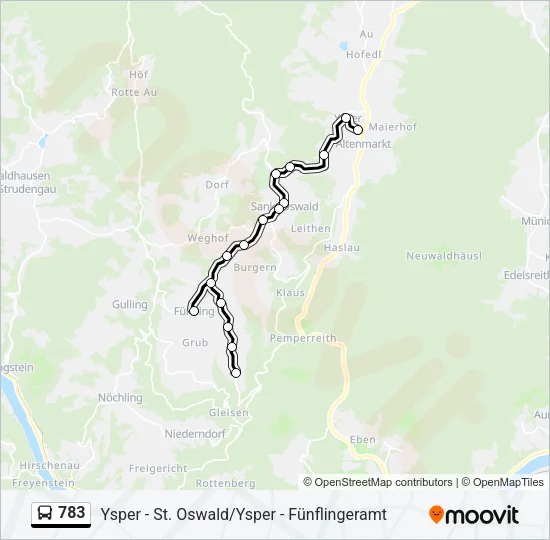 783 Bus Line Map