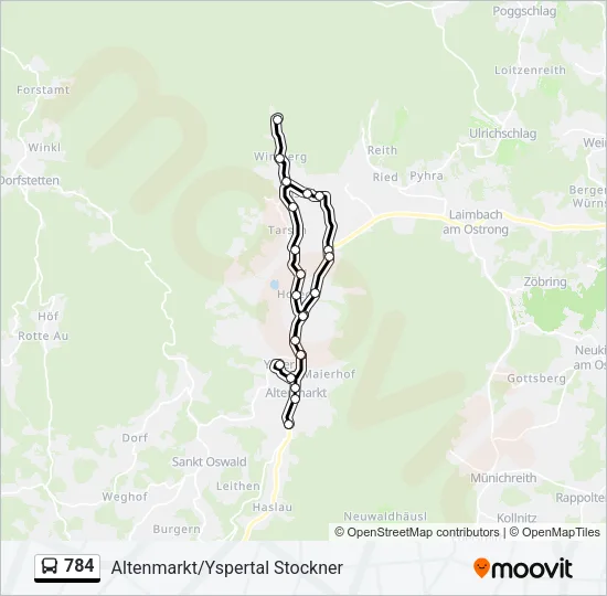 784 Bus Line Map