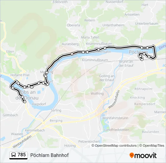 785 Bus Line Map