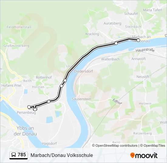 785 Bus Line Map