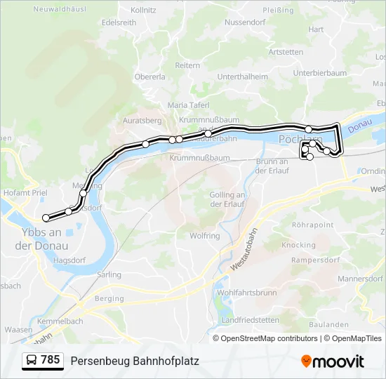 785 Bus Line Map