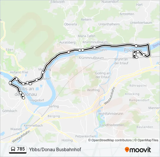 785 Bus Line Map