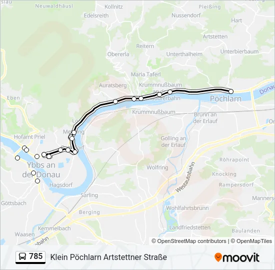 785 Bus Line Map
