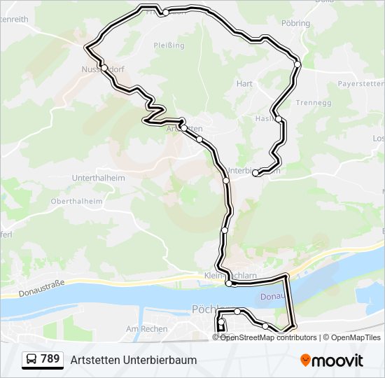 Buslinie 789 Karte