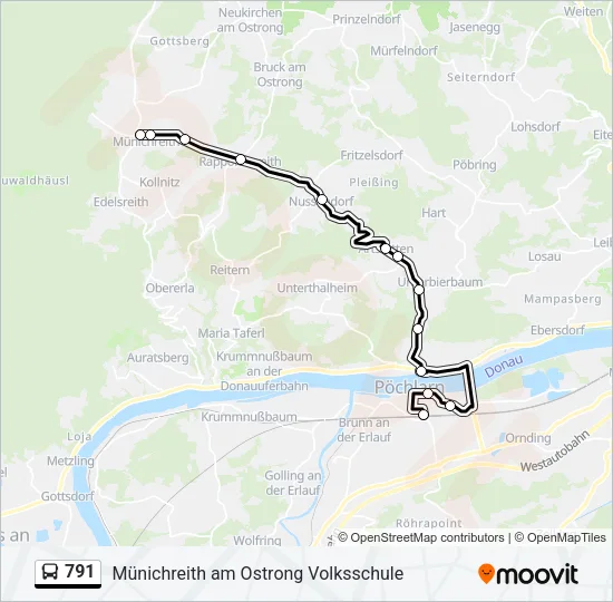791 Bus Line Map