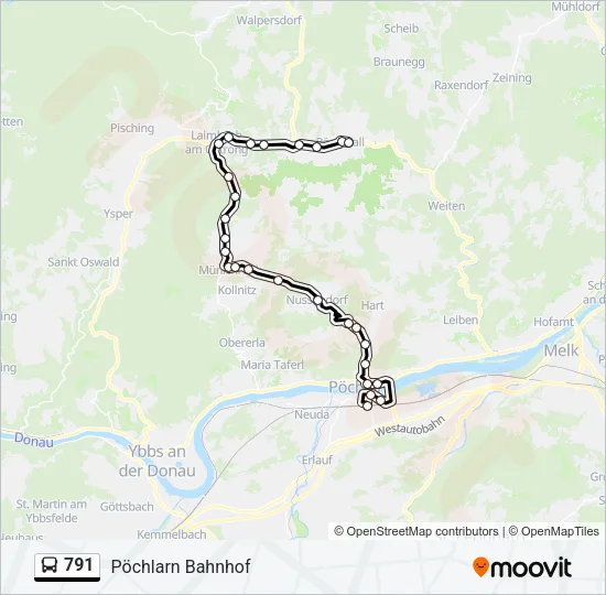 791 Bus Line Map