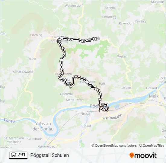 791 Bus Line Map