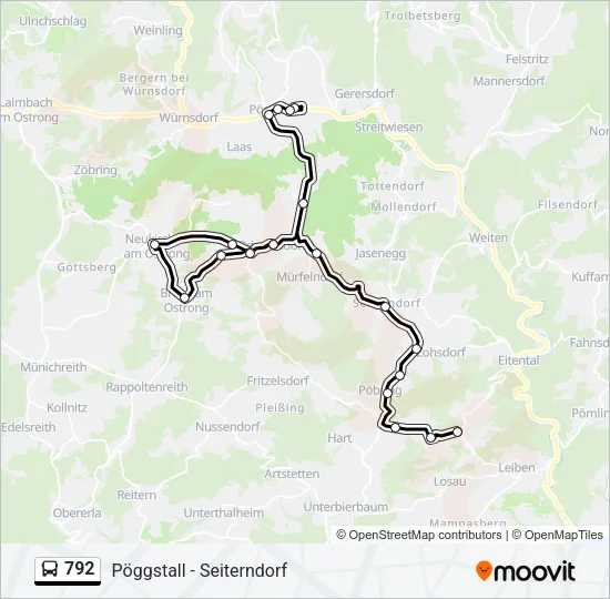 792 Bus Line Map