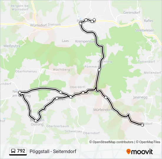 792 Bus Line Map