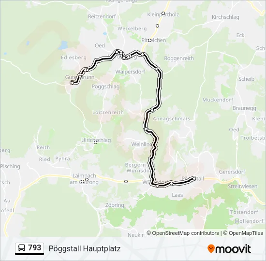793 Bus Line Map