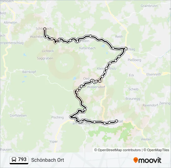 793 Bus Line Map