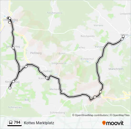 794 Bus Line Map