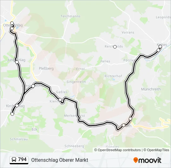794 Bus Line Map