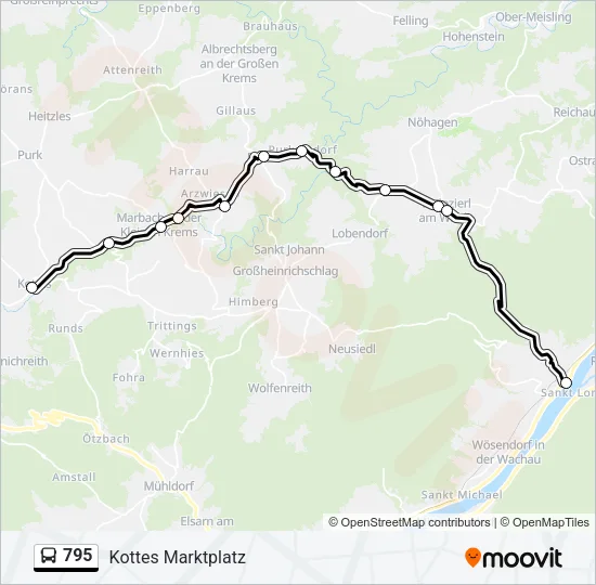 795 Bus Line Map