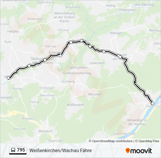 795 Bus Line Map