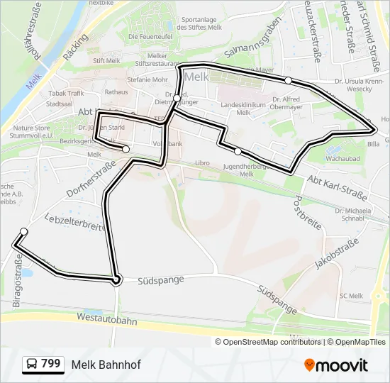 799 Bus Line Map