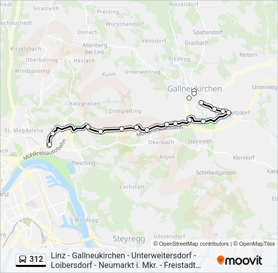 312 Bus Line Map