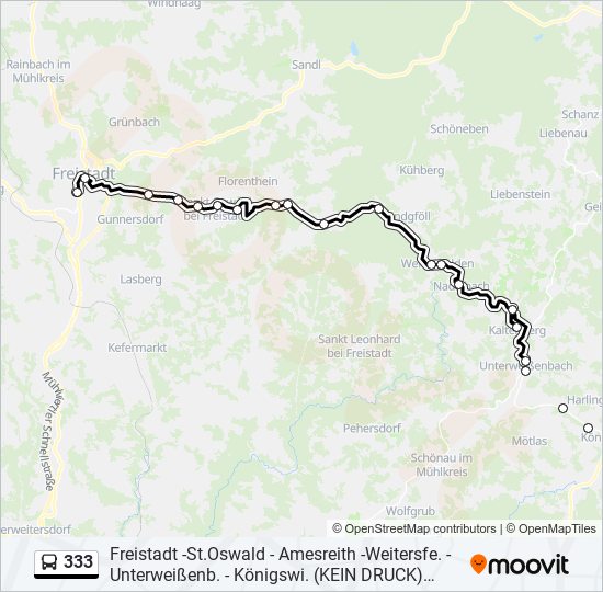 Buslinie 333 Karte