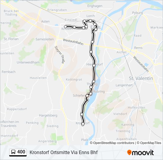 400 bus Line Map