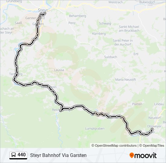 440 Route Schedules, Stops & Maps Steyr Bahnhof Via Garsten (Updated)