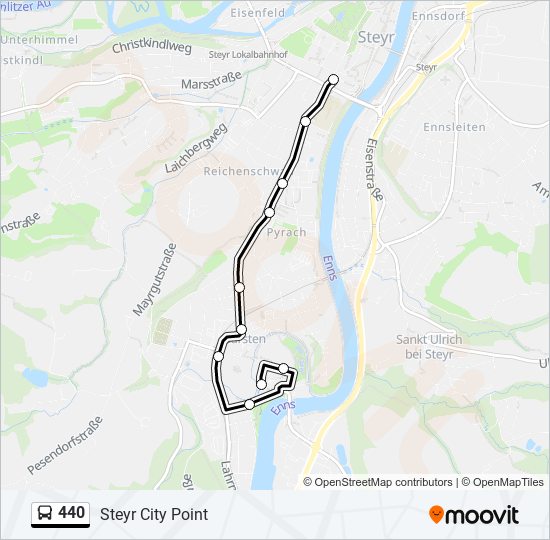 440 Route Schedules, Stops & Maps Steyr City Point (Updated)
