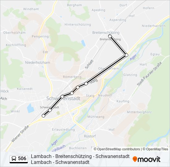 506 bus Line Map