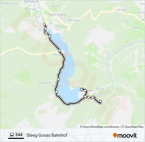 544 Bus Line Map