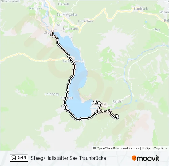 544 Bus Line Map
