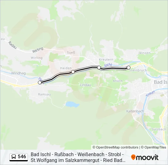 546 Bus Line Map
