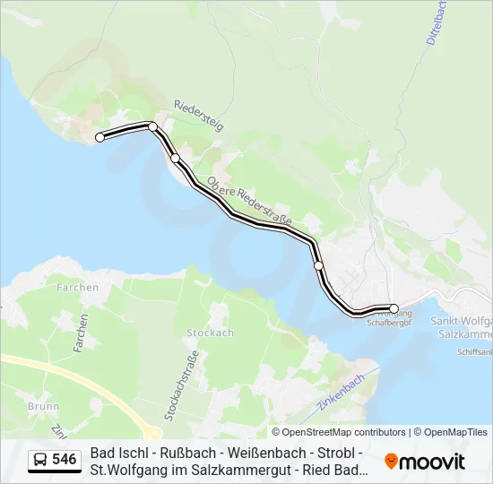 546 Bus Line Map