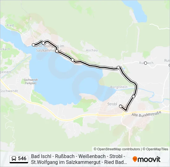 546 Bus Line Map
