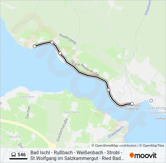 546 Bus Line Map
