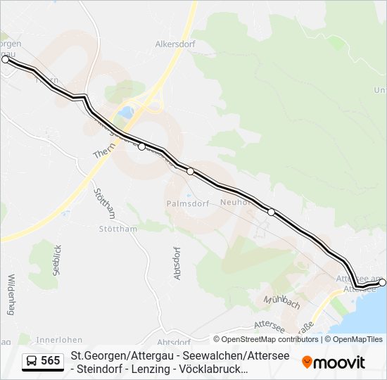 565 Route: Schedules, Stops & Maps - Attersee Schiffstation ...