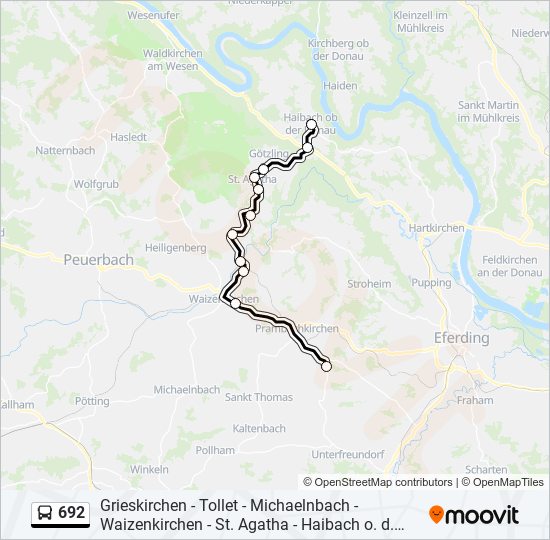 692 bus Line Map