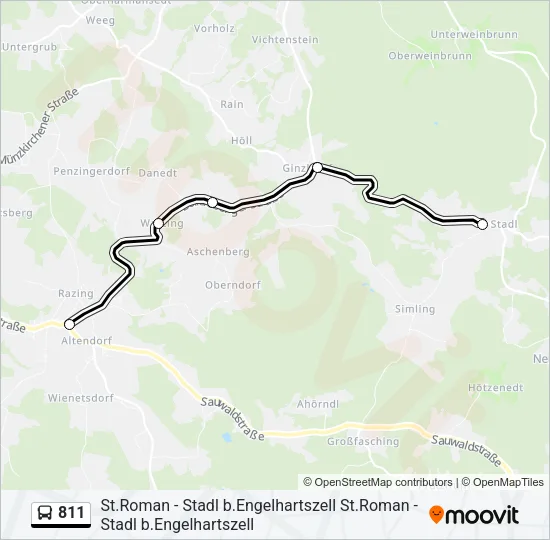 811 Bus Line Map
