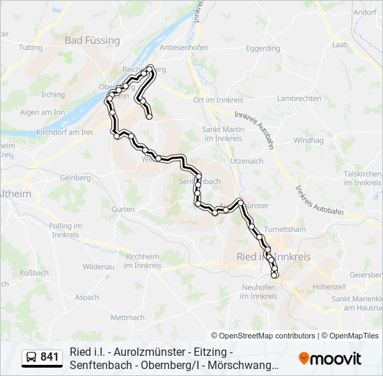 841 Route: Schedules, Stops & Maps - Ried Im Innkreis Bahnhof (Updated)