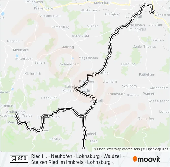 850  Line Map