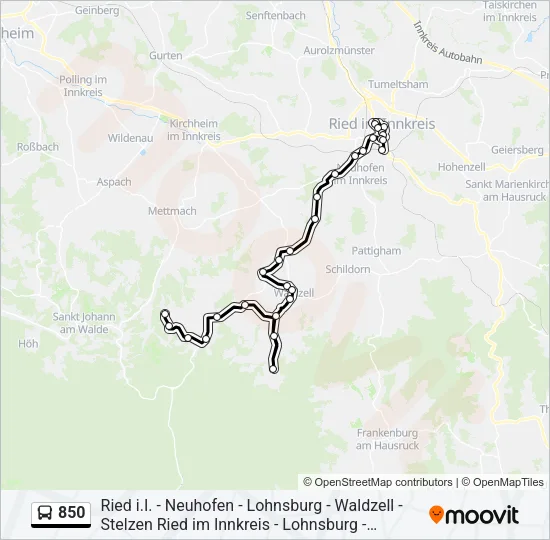 850  Line Map