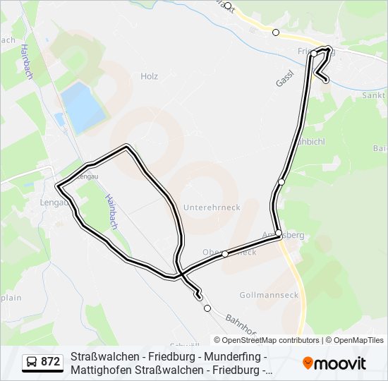 872 bus Line Map