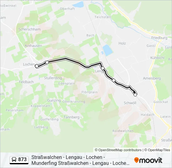 Buslinie 873 Karte