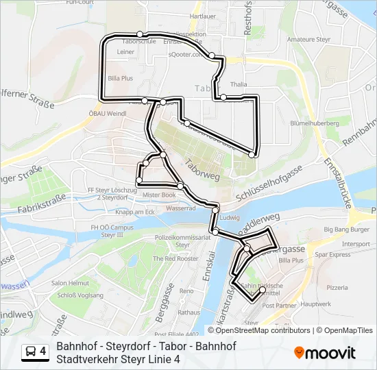 4 Bus Line Map