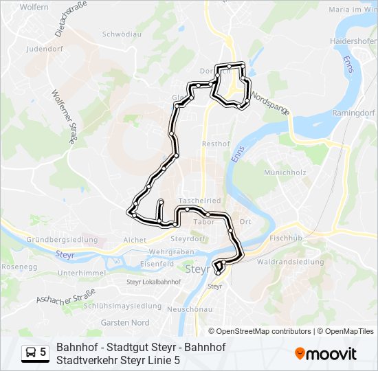 5 bus Line Map